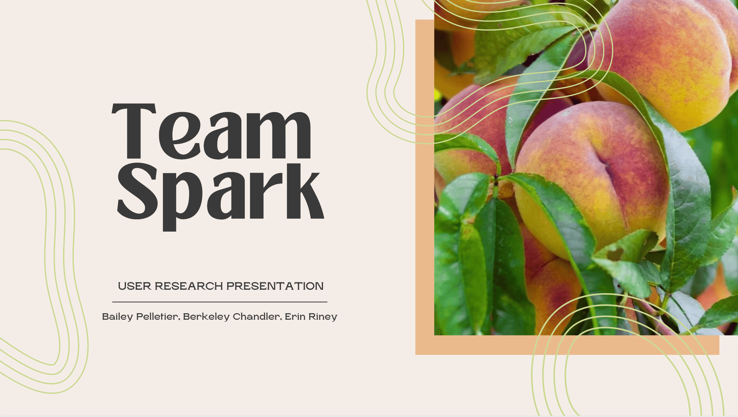 User research presentation thumbnail featuring peaches