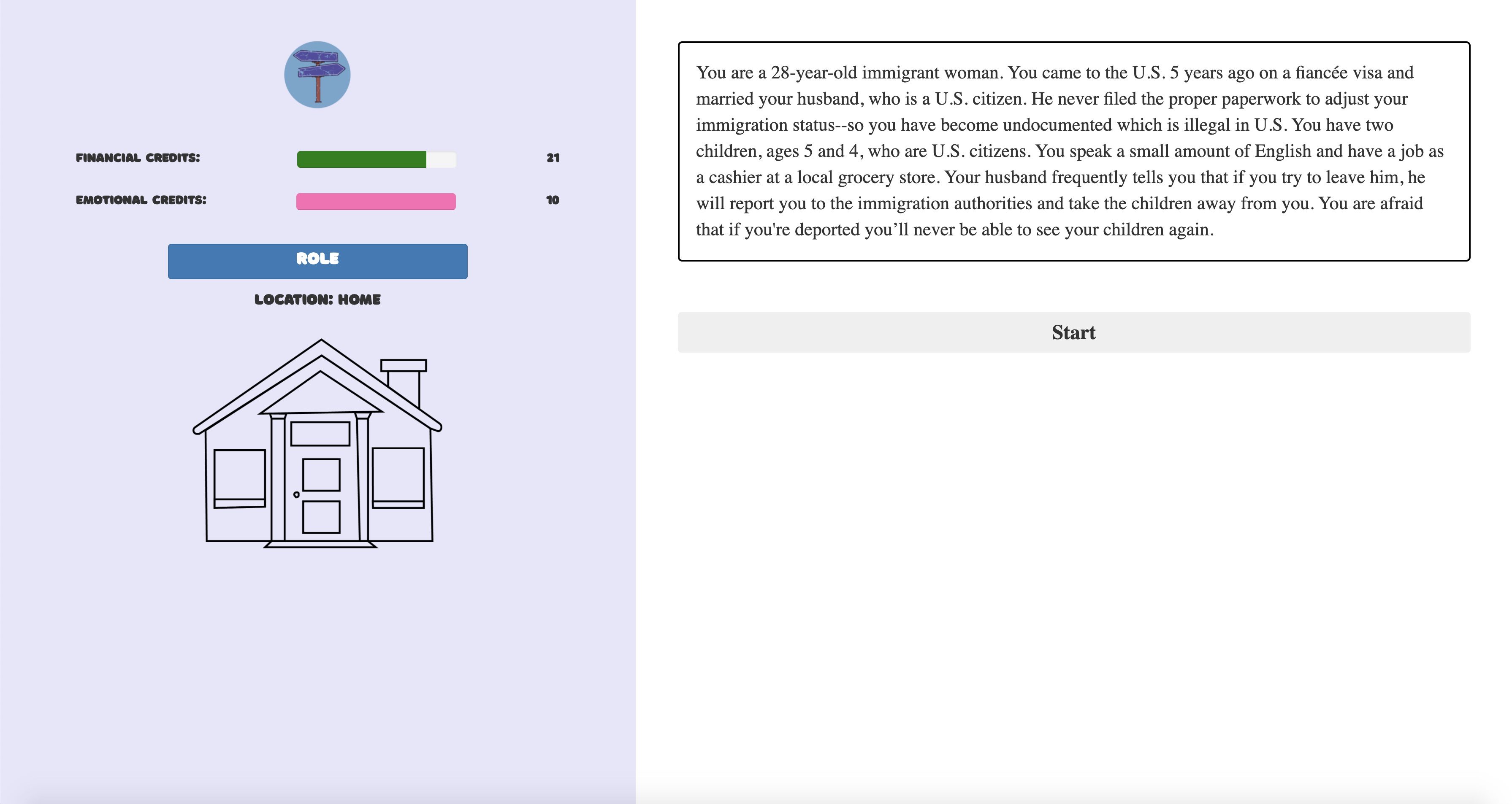 Screenshot of Stay or Leave simulator tool