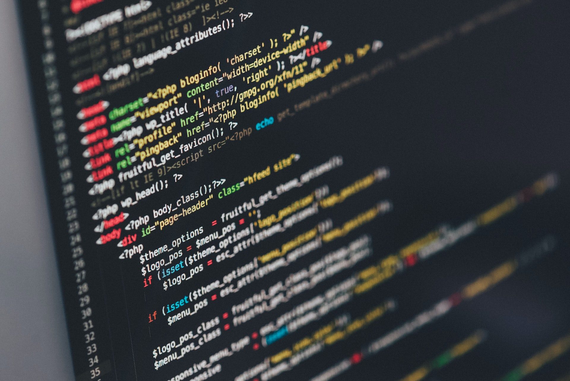 Web code on a laptop
